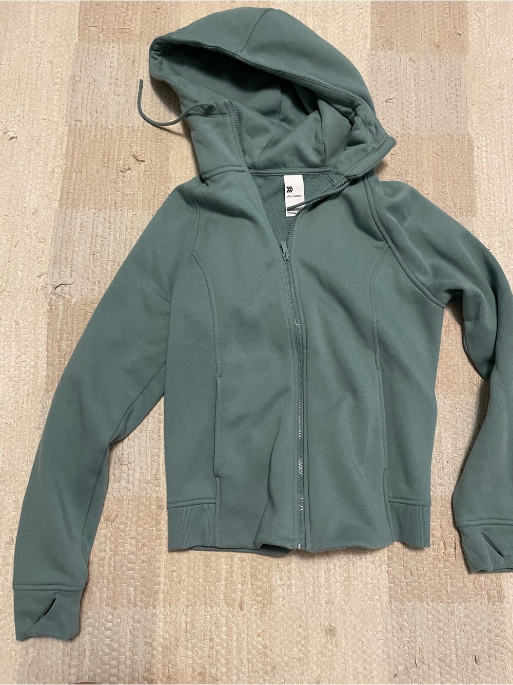 All in Motion Small Women’s Hooded Zip Jacket Sage Green